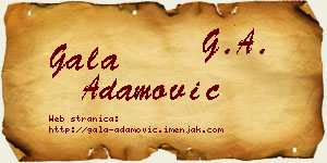 Gala Adamović vizit kartica